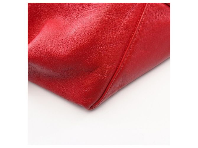 Céline Celine Horizontale Cabas Tote Tasche aus rotem Leder - Ansicht 6