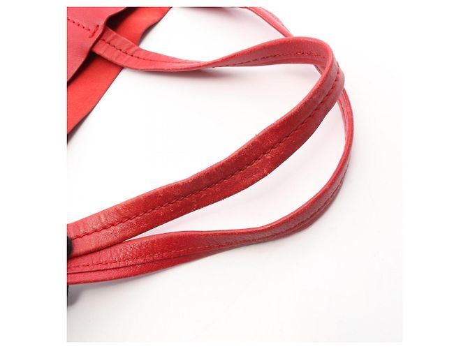 Céline Celine Horizontale Cabas Tote Tasche aus rotem Leder - Ansicht 8