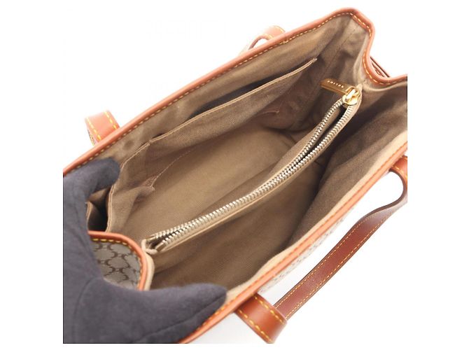 Céline Bolso Tote Celine Macadam Castaño Beige - vista 3