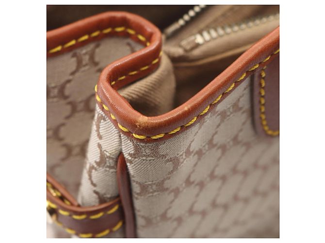 Céline Bolso Tote Celine Macadam Castaño Beige - vista 5