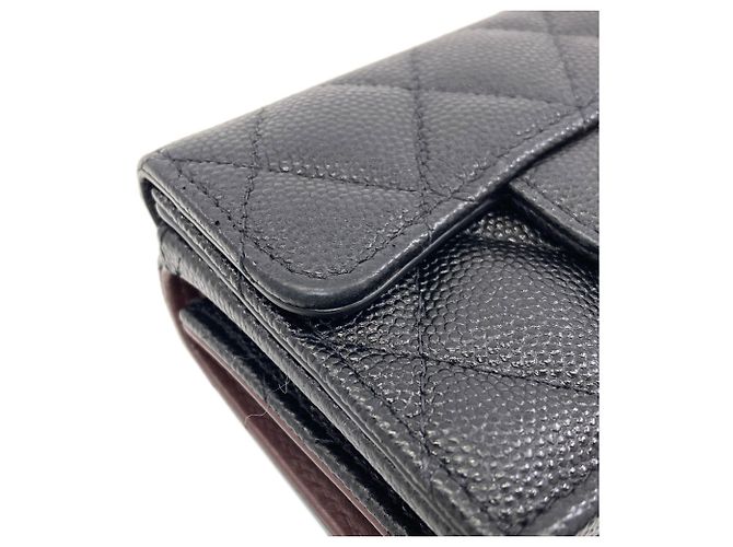 Cartera Tri-fold Matelassé Chanel Negro - vista 12