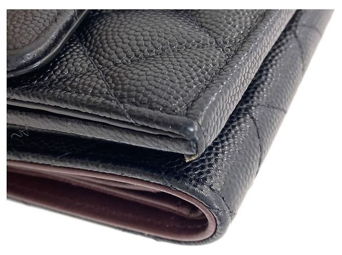 Cartera Tri-fold Matelassé Chanel Negro - vista 13