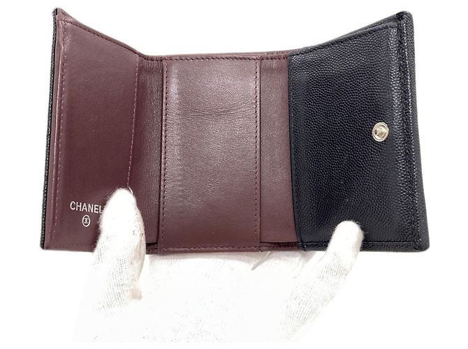 Cartera Tri-fold Matelassé Chanel Negro - vista 4