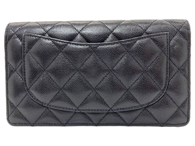 Chanel Matelassé Long Wallet Schwarz - Ansicht 2