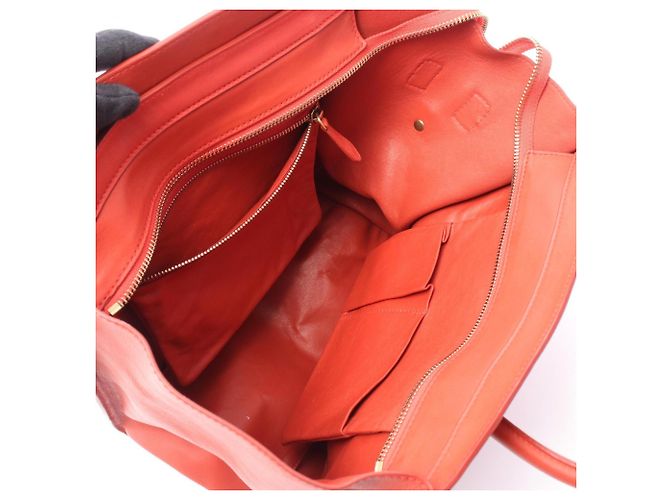 Céline Borsa Celine Luggage Mini Shopper Rosso - vista 3