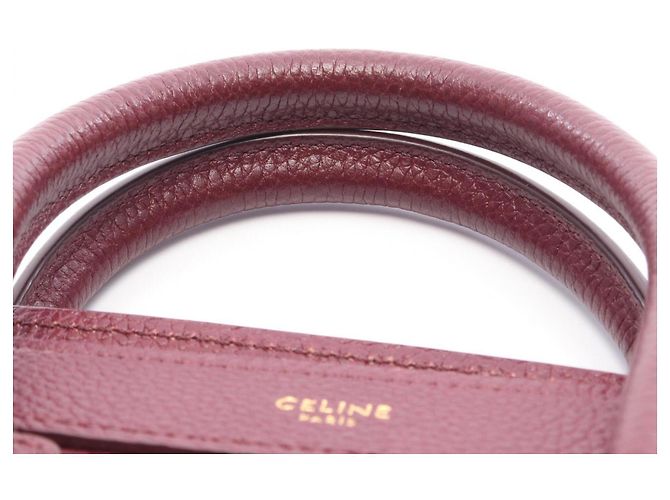 Céline Borsa a 2 modi Celine Luggage Nano Shopper Porpora - vista 6