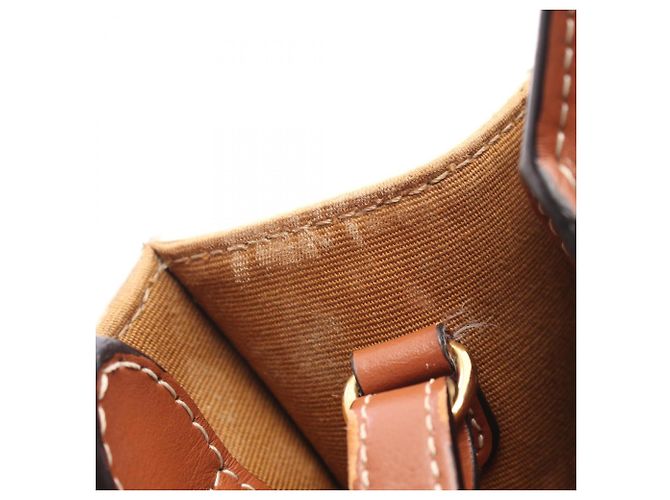 Céline Celine Mini Vertikaler Triomphe Cabas Handtasche Braun Roh - Ansicht 6