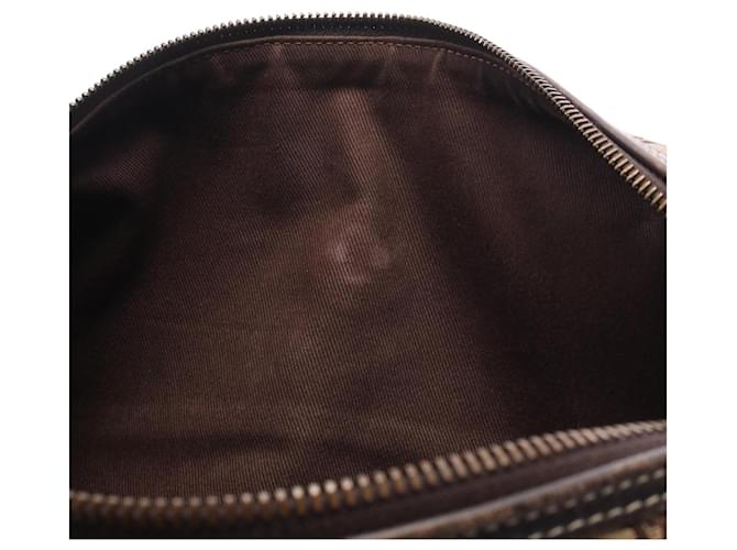 Céline Borsa Boston Mini Celine Macadam Marrone Beige - vista 10