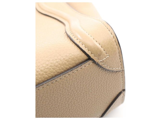 Céline Borsa a mano Celine Luggage Nano Shopper Beige - vista 10