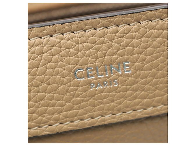 Céline Borsa a mano Celine Luggage Nano Shopper Beige - vista 4