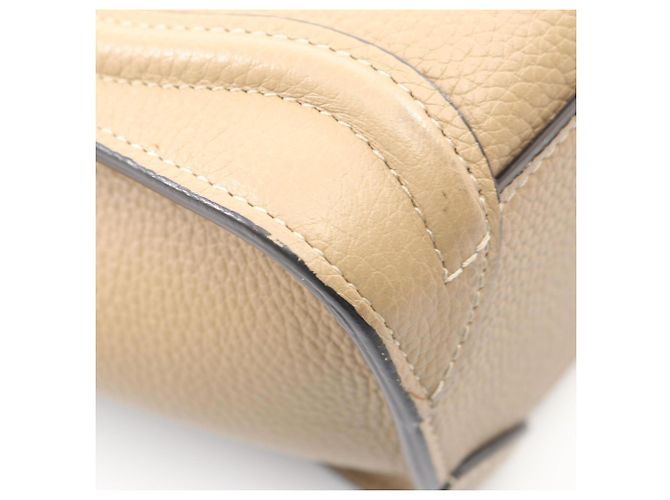 Céline Borsa a mano Celine Luggage Nano Shopper Beige - vista 6
