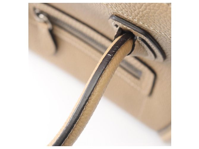 Céline Borsa a mano Celine Luggage Nano Shopper Beige - vista 8