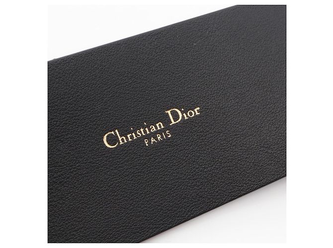 Cintura Christian Dior in pelle nera con fibbia D Nero - vista 4