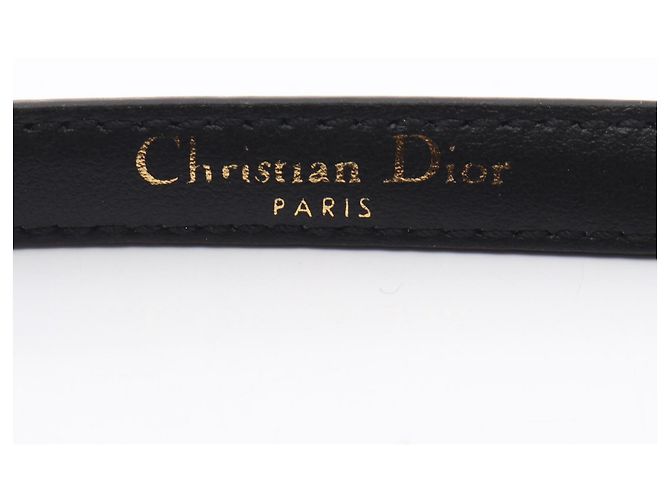 Christian Dior Gürtel aus Leder mit Leopardenmuster Schwarz Rot - Ansicht 4