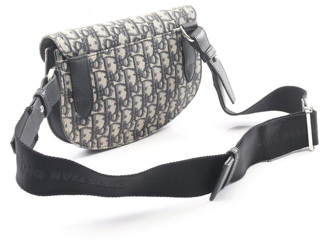 Borsa Saddle Christian Dior Beige Blu navy - vista 2