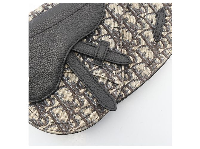 Borsa Saddle Christian Dior Beige Blu navy - vista 7