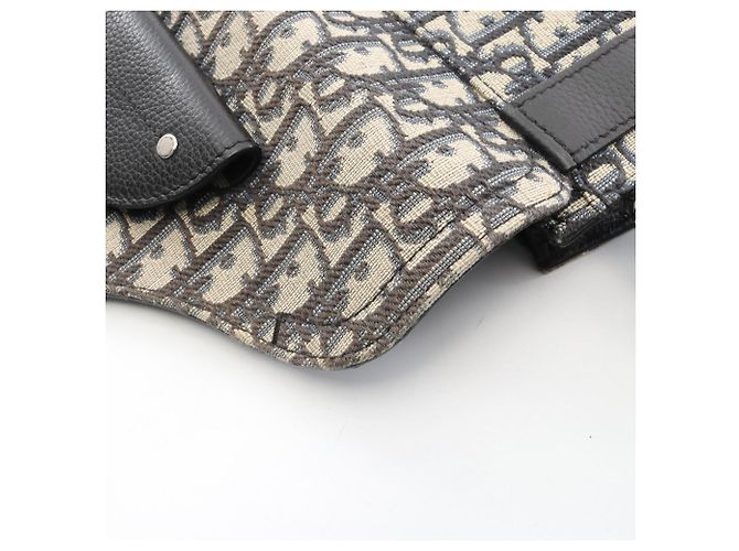 Borsa Saddle Christian Dior Beige Blu navy - vista 9