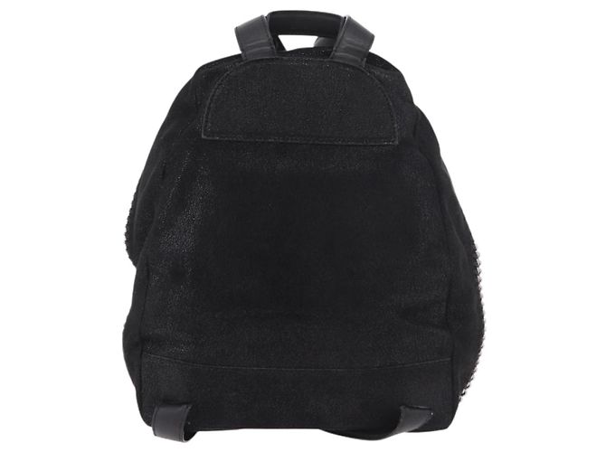 Stella Mc Cartney Stella McCartney Falabella Front Zip Shaggy Deer Mini Nero - vista 2