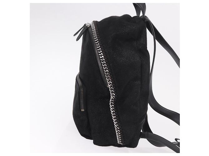 Stella Mc Cartney Stella McCartney Falabella Front Zip Shaggy Deer Mini Nero - vista 3