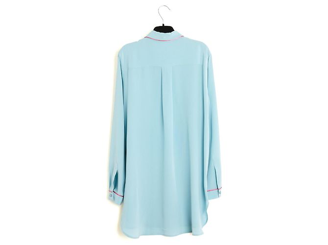 Etro Blusa de Seda Turquesa Azul - vista 4