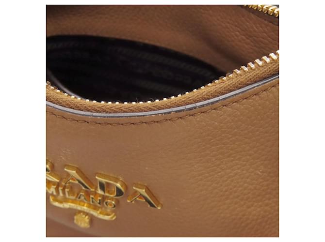 Borsa a Spalla con Logo Prada Marrone - vista 10