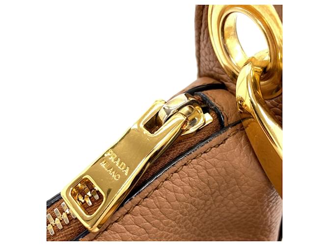 Borsa a Spalla con Logo Prada Marrone - vista 11