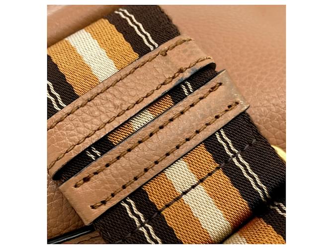 Borsa a Spalla con Logo Prada Marrone - vista 12