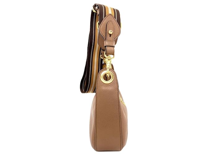 Borsa a Spalla con Logo Prada Marrone - vista 3