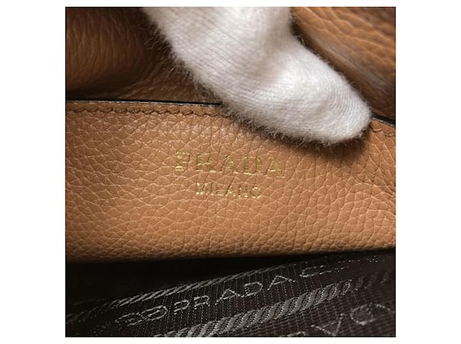 Borsa a Spalla con Logo Prada Marrone - vista 6