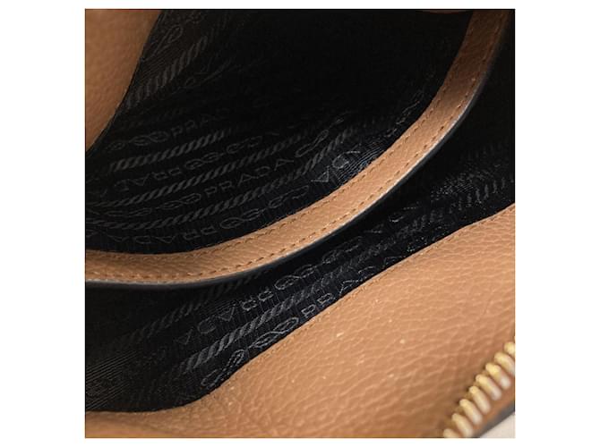 Borsa a Spalla con Logo Prada Marrone - vista 8