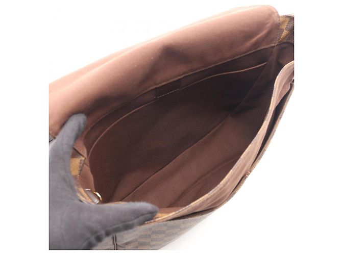 Borsa a Spalla Bastille Damier Ebene Louis Vuitton Marrone - vista 3