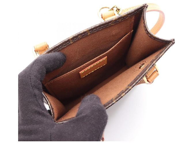 Borsa Petite Sac Plat Louis Vuitton Marrone - vista 3