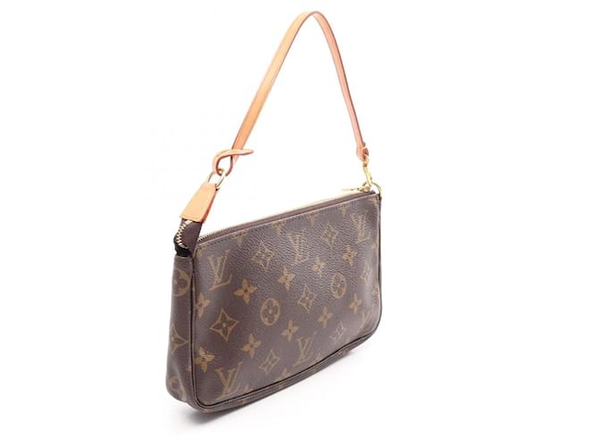 Borsa Louis Vuitton Pochette Accessoires Monogram Marrone - vista 2
