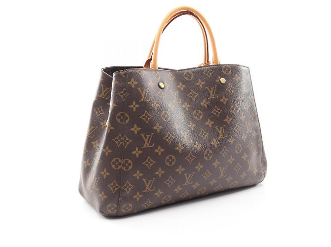 Borsa tote Montaigne GM Louis Vuitton Marrone - vista 2