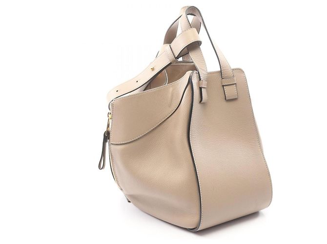 Borsa a mano in pelle Loewe Hammock Small 2-Way Beige - vista 2