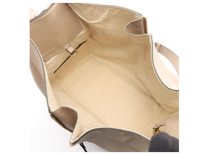 Borsa a mano in pelle Loewe Hammock Small 2-Way Beige - vista 3