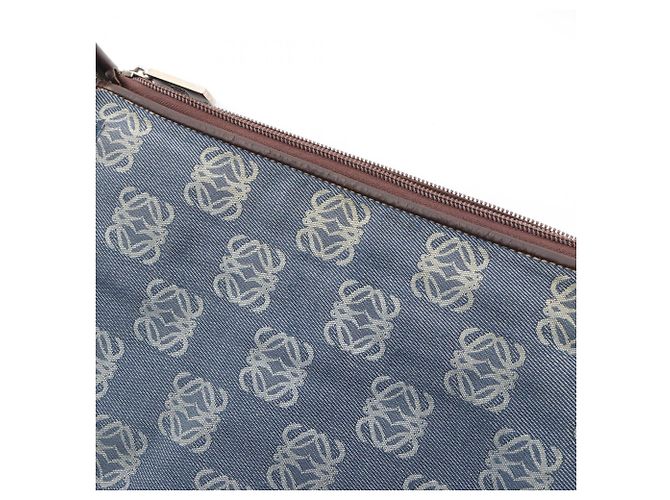 Borsa a Spalla Loewe Anagram Marrone Blu - vista 6