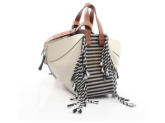 Loewe Hammock Small 2-Way Handtasche Braun Schwarz Weiß - Ansicht 2