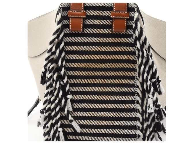 Loewe Hammock Small 2-Way Handtasche Braun Schwarz Weiß - Ansicht 6