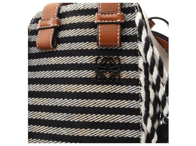 Loewe Hammock Small 2-Way Handtasche Braun Schwarz Weiß - Ansicht 8
