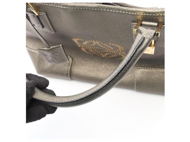 Borsa Loewe Amazona Fusta Marrone - vista 6