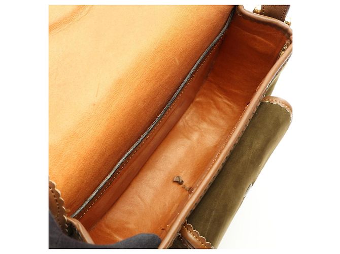 Borsa a spalla Anagram della collezione Siviglia di Loewe Marrone Cachi - vista 3