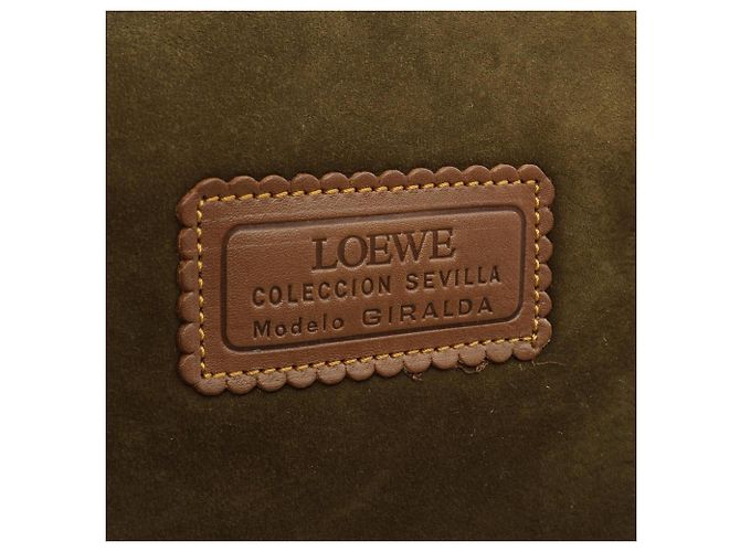 Borsa a spalla Anagram della collezione Siviglia di Loewe Marrone Cachi - vista 4