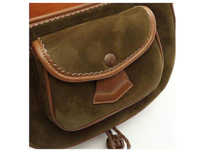 Borsa a spalla Anagram della collezione Siviglia di Loewe Marrone Cachi - vista 5