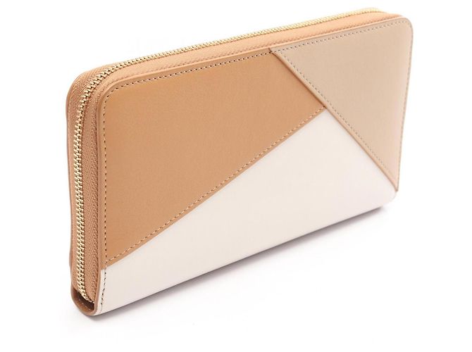 Cartera Loewe Puzzle Zip-Around Castaño Beige Crudo - vista 2