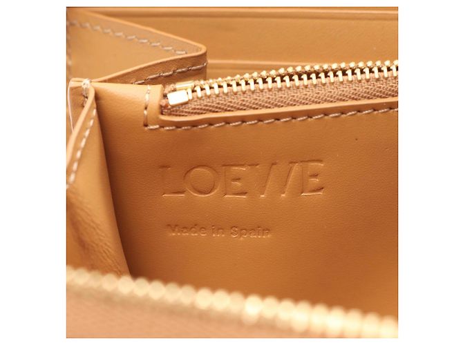 Cartera Loewe Puzzle Zip-Around Castaño Beige Crudo - vista 4