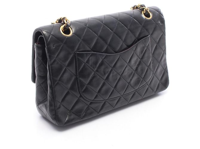 Borsa a Spalla Chanel Matelassé Double Flap Nero - vista 2