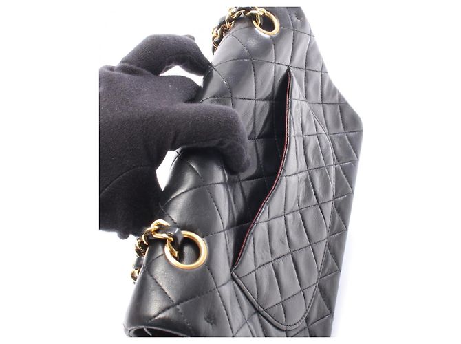 Borsa a Spalla Chanel Matelassé Double Flap Nero - vista 6