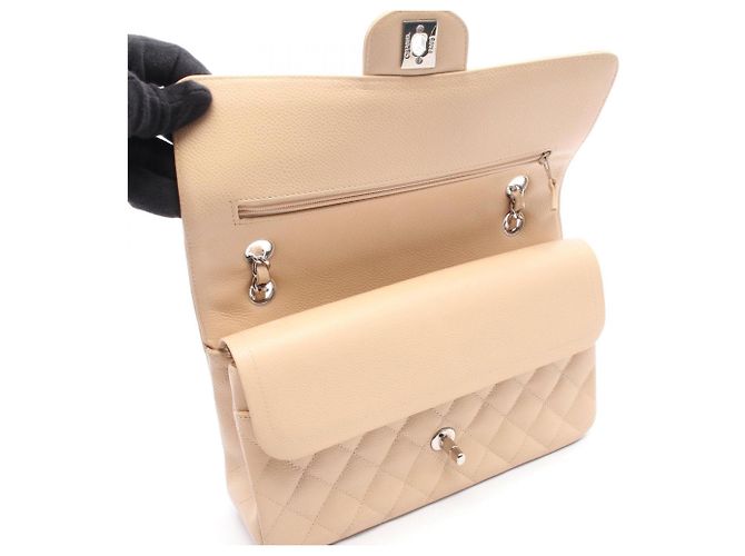 Borsa a tracolla Chanel Matelassé Double Flap Beige - vista 10