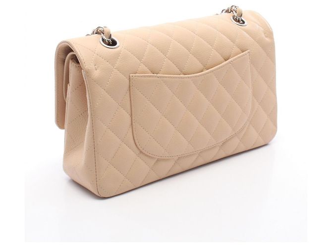Borsa a tracolla Chanel Matelassé Double Flap Beige - vista 2